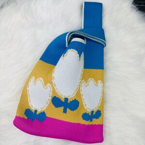 New With Tag Knitted Flower Handbag